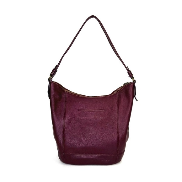 The Sak Sequoia Hobo Bag in Current (berry) Pebbled Leather Handbag Wine Purple - Picture 3 of 16